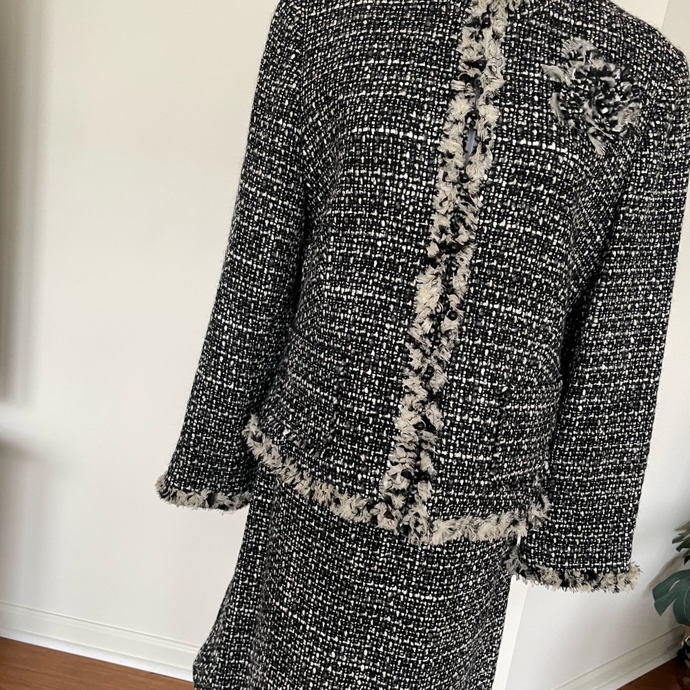 Valerie Stevens Black and White Tweed Suit